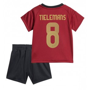 Belgie Youri Tielemans #8 Dětské Domácí dres komplet ME 2024 Krátký Rukáv (+ trenýrky)